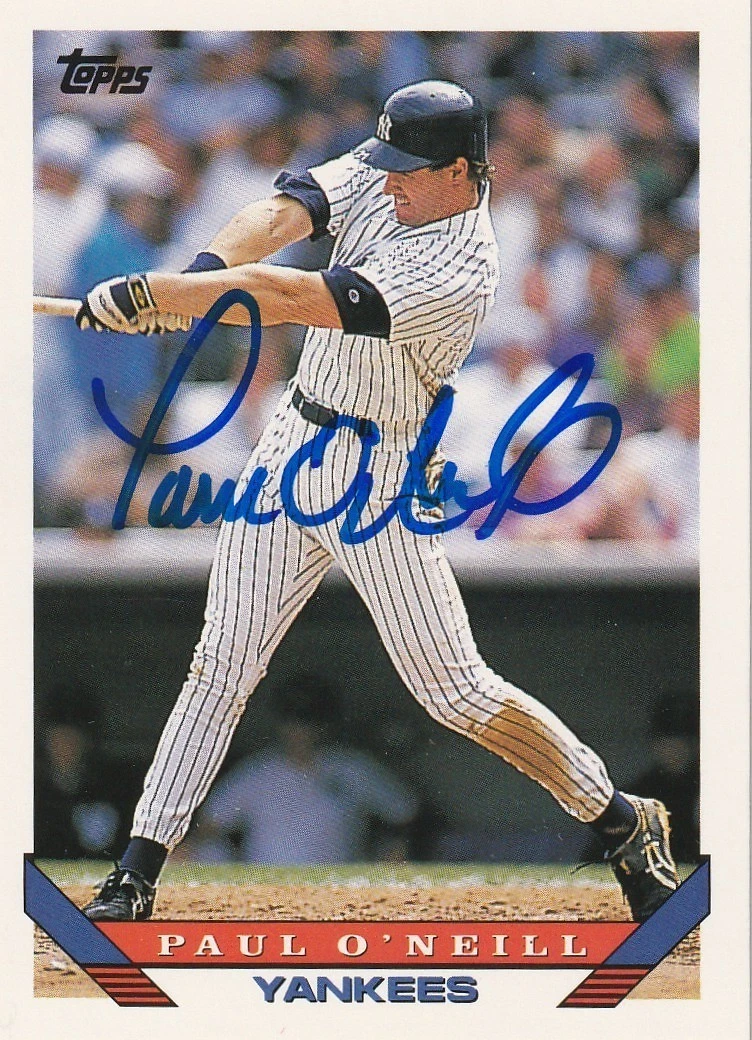 PAUL O'NEILL NEW YORK YANKEES  SIGNED 1993 TOPPS CARD #84T
