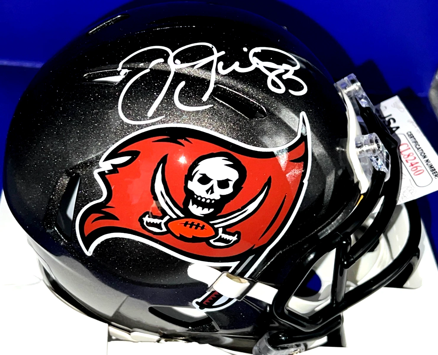JOE JUREVICIUS TAMPA BAY BUCCANEERS JSA AUTHENTIC SIGNED MINI HELMET