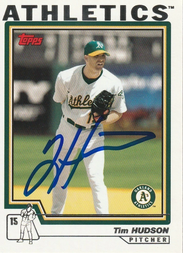TIM HUDSON OAKLAND A'S  SIGNED 2004 TOPPS CARD #30