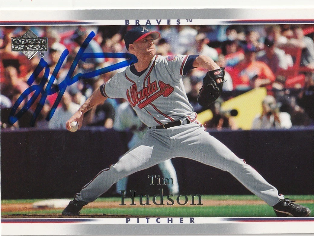TIM HUDSON ATLANTA BRAVES  SIGNED 2007 UPPER DECK CARD #269
