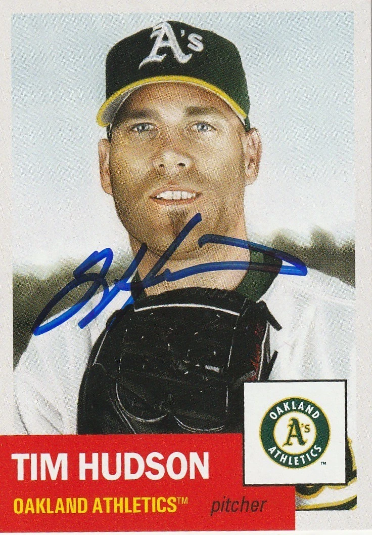TIM HUDSON OAKLAND A'S  SIGNED 2025 TOPPS LIVING SET CARD #864