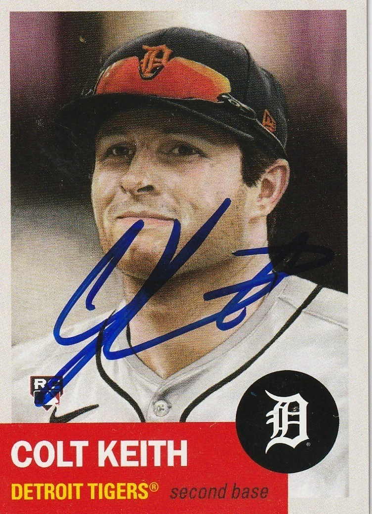 COLT KEITH DETROIT TIGERS  SIGNED 2024 TOPPS LIVING CARD #772