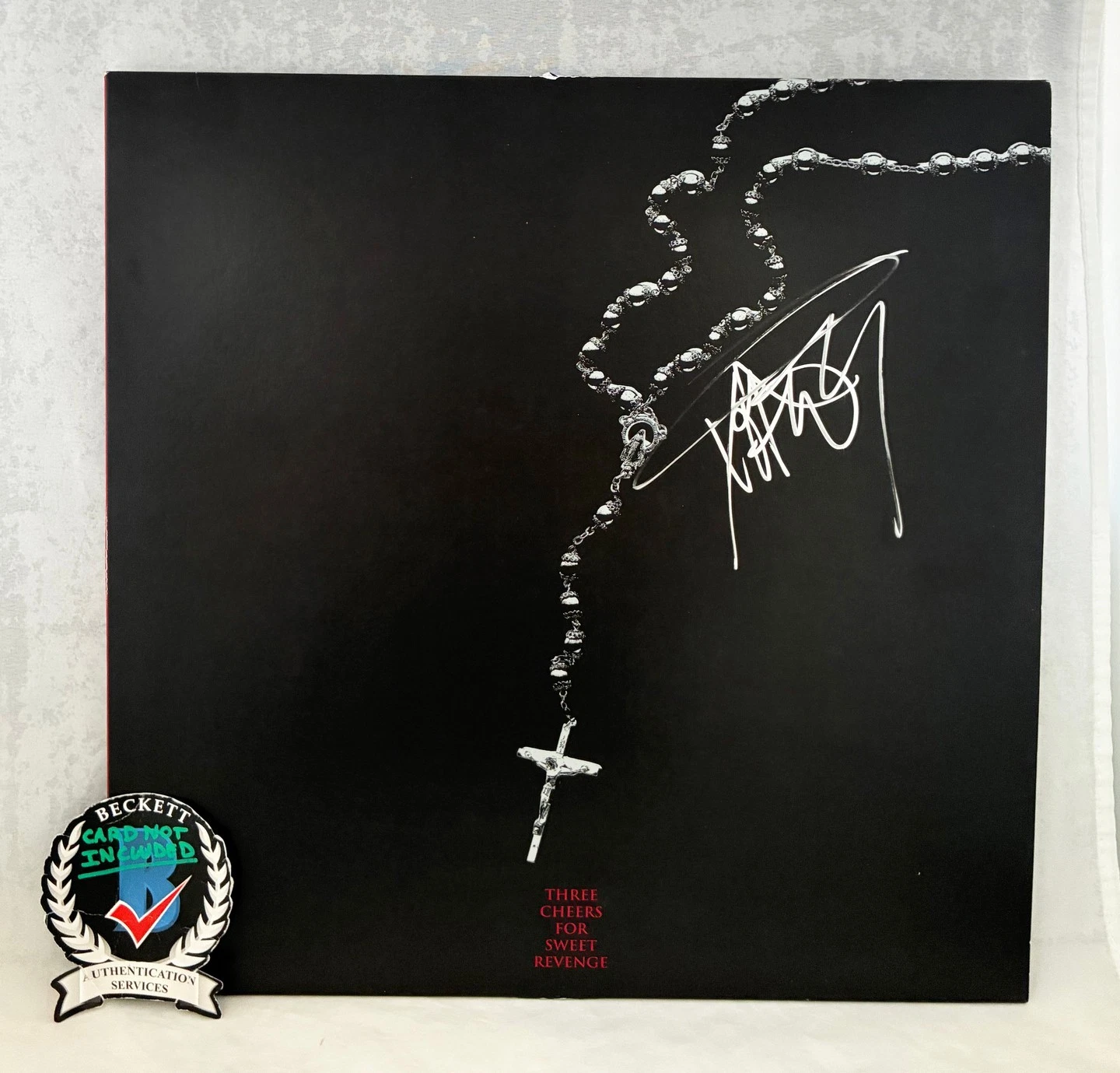 Frank Iero Signed Vinyl LP Album My Chemical Romance Three Cheers Beckett BAS...
