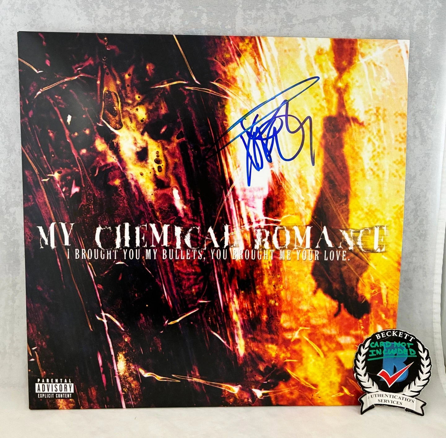 Frank Iero Signed Vinyl LP Album My Chemical Romance Bullets Beckett BAS 1 COA
