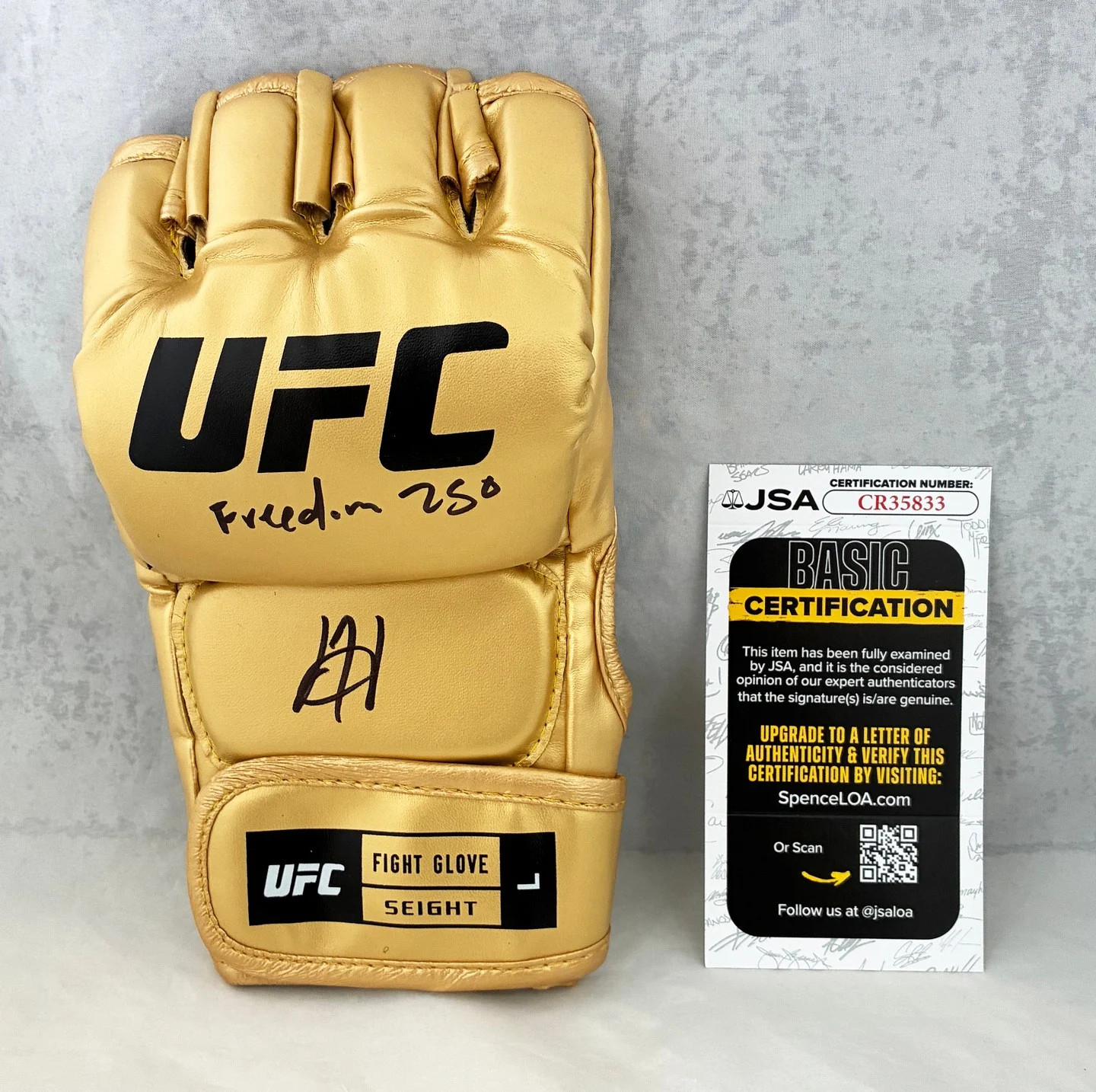 Josh Hokit Signed UFC Glove Freedom 250 JSA 2 COA