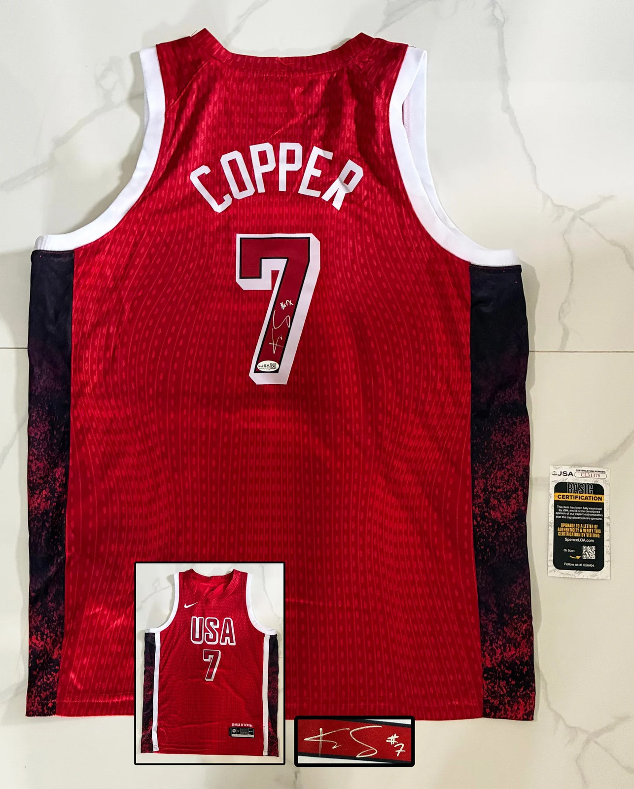 Kahleah Copper Signed Jersey WNBA Olympics Team USA JSA COA
