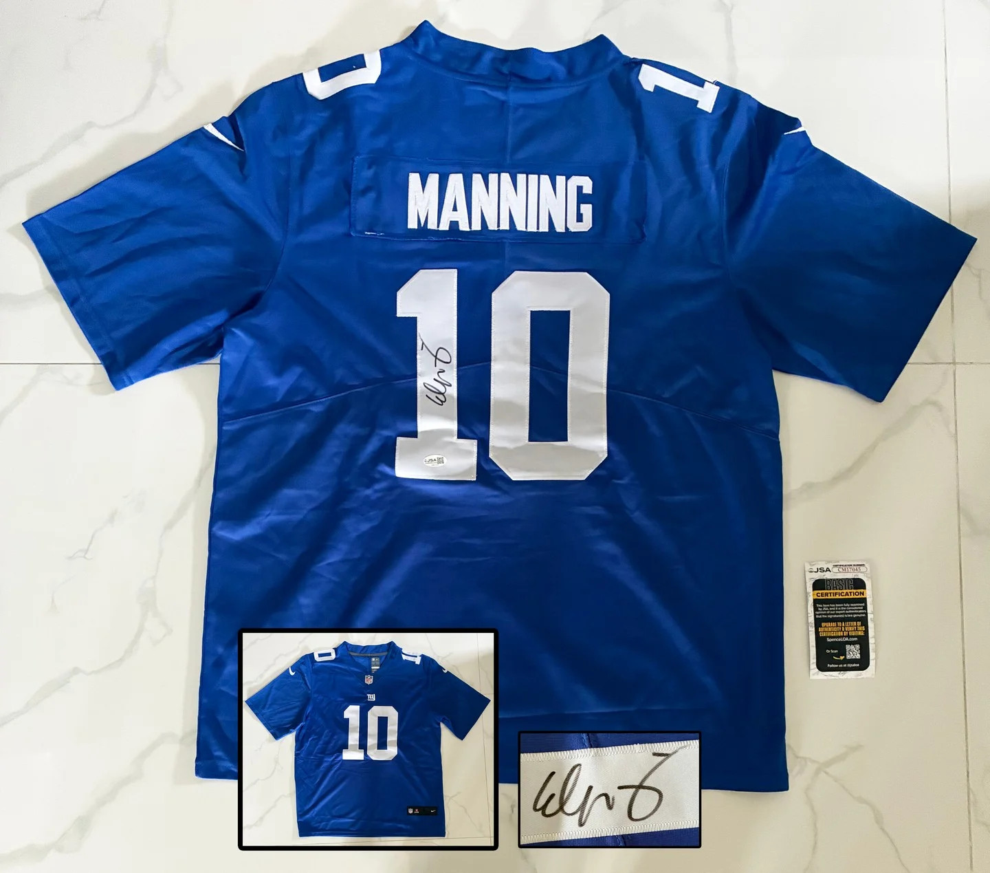 Eli Manning Signed Jersey New York Giants JSA COA