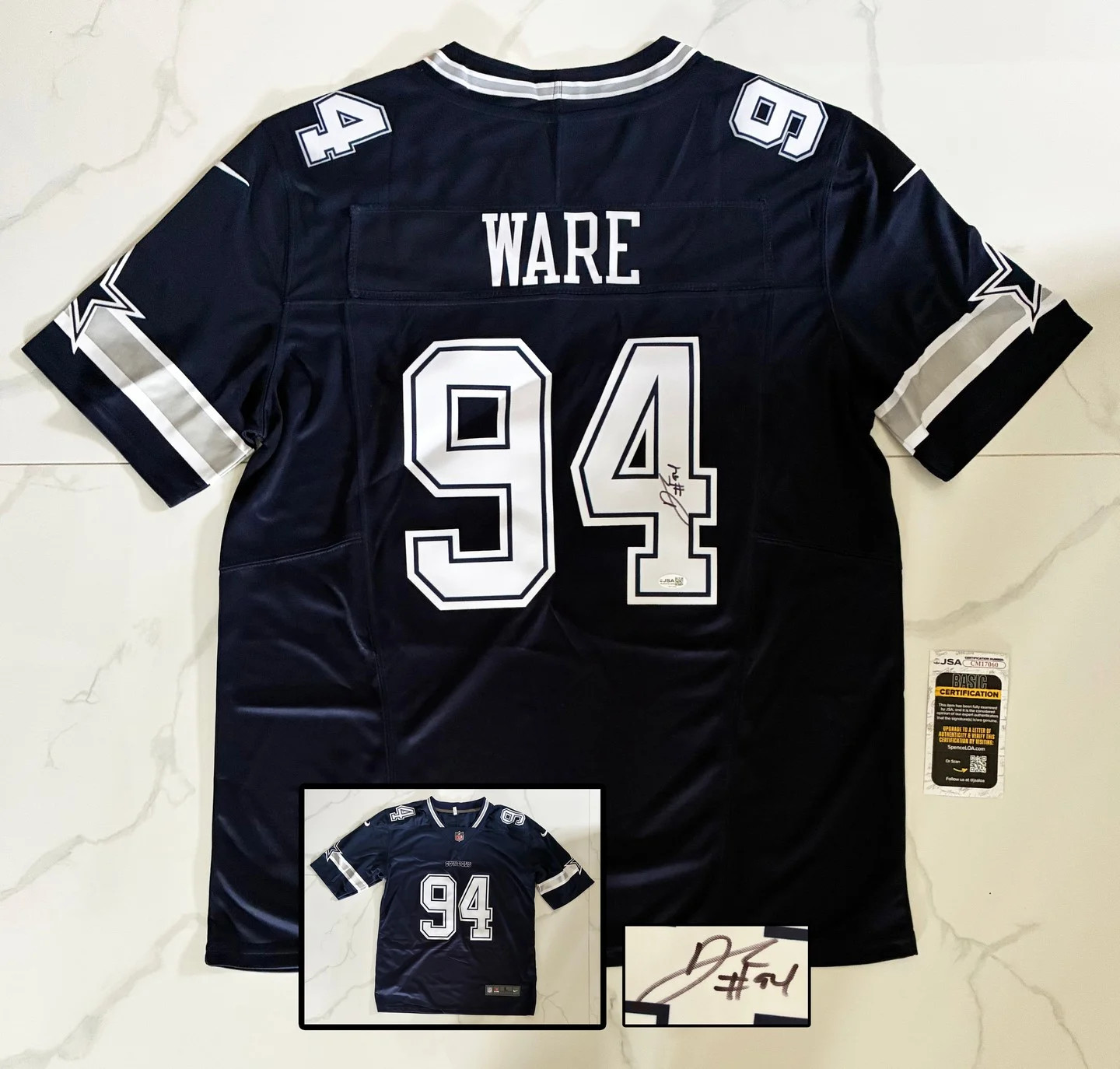Demarcus Ware Signed Jersey Dallas Cowboys JSA 1 COA