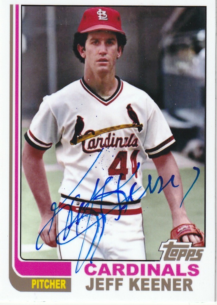JEFF KEENER  ST. LOUIS CARDINALS  SIGNED 1982 STYLE CUSTOM CARD