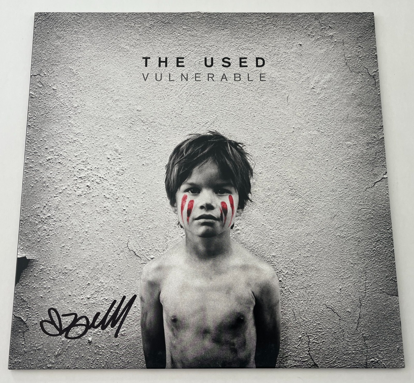 BERT MCCRACKEN THE USED SIGNED AUTOGRAPH VULNERABLE VINYL w/PROOF & BECKETT COA