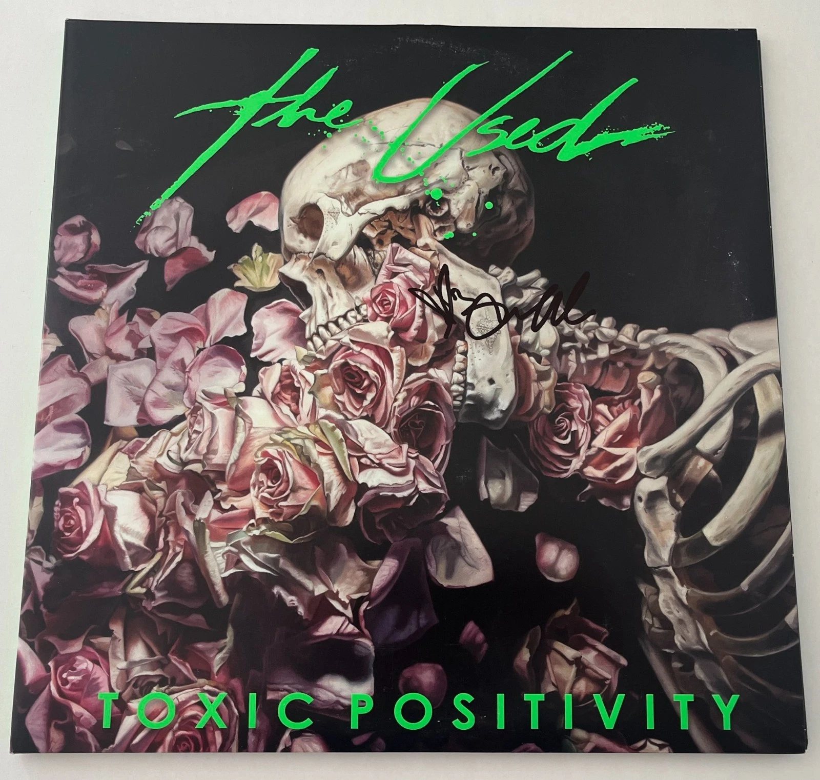 BERT MCCRACKEN THE USED SIGNED TOXIC POSITIVITY VINYL w/PROOF & BECKETT COA