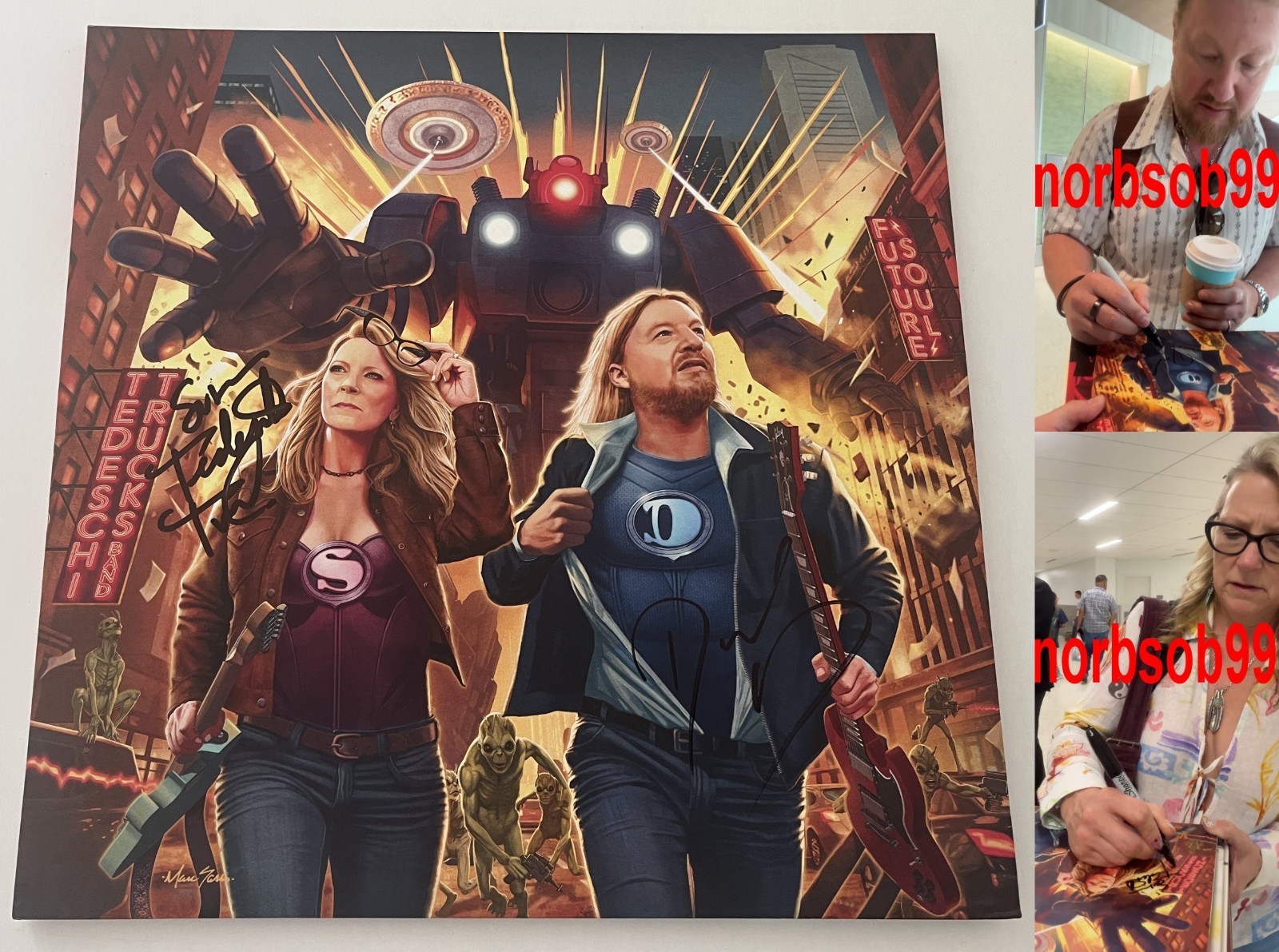 TEDESCHI TRUCKS BAND SIGNED FUTURE SOUL VINYL ALBUM w/EXACT PROOF & BECKETT COA