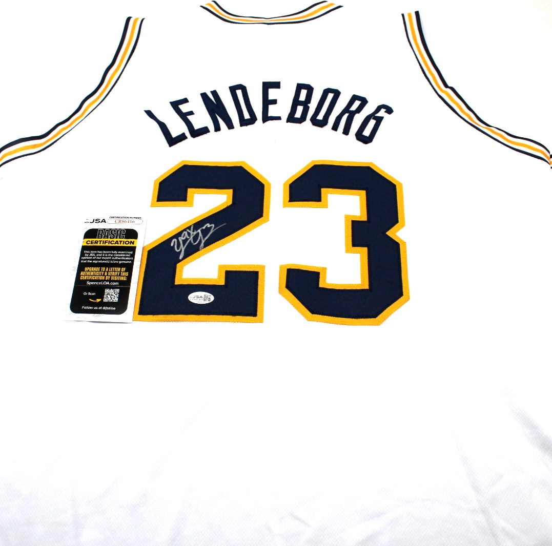 Yaxel Lendeborg Signed Custom Michigan Wolverines Jersey w/JSA COA CR86416