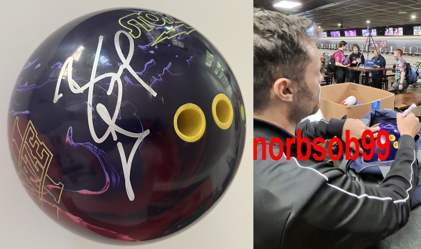 JASON BELMONTE BELMO PBA SIGNED STORM PHAZE 2 II w/EXACT PROOF & BECKETT COA