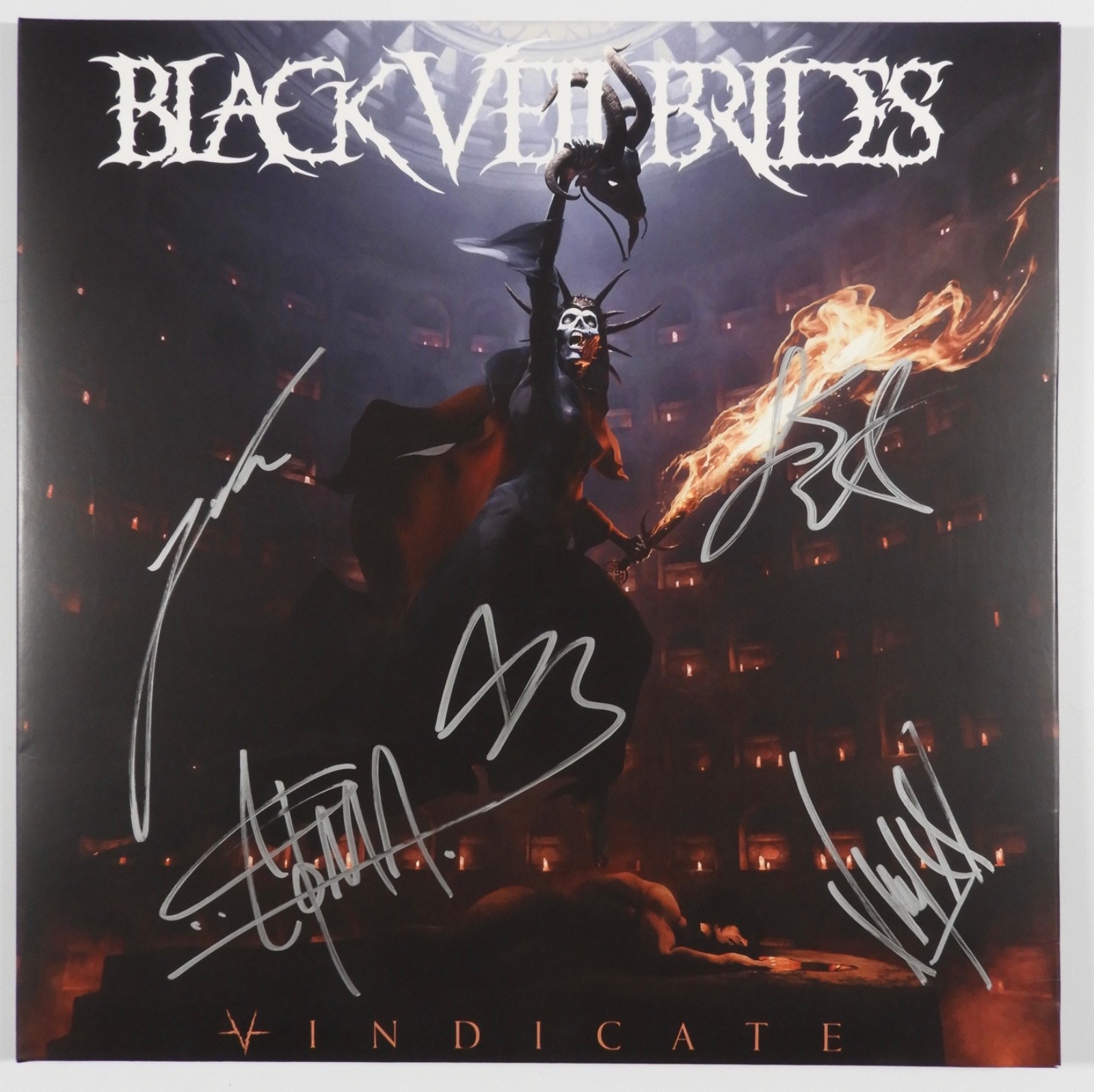Black Veil Brides JSA Signed Autograph Album Record Vinyl Vindicate