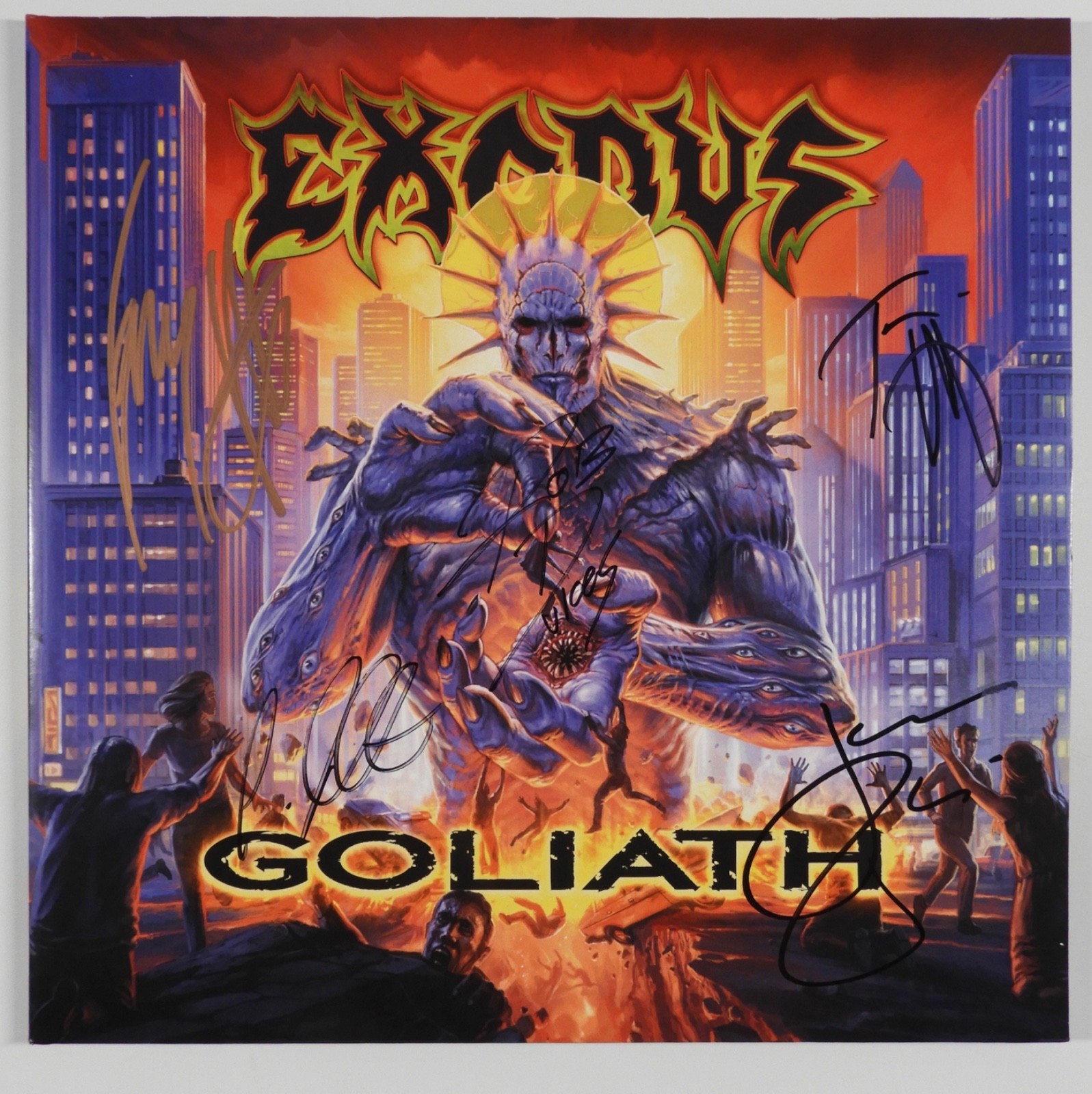 Exodus JSA Fully Signed Autograph Album Record Vinyl Goliath