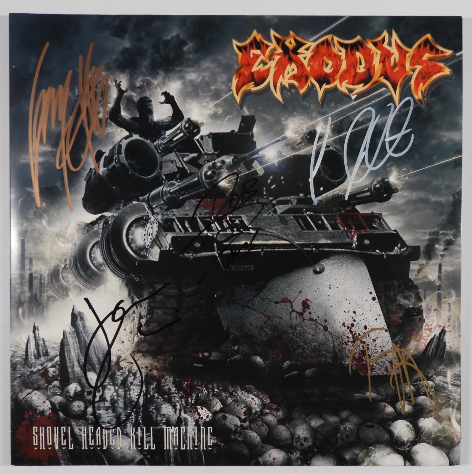 Exodus JSA Fully Signed Autograph Album Record Vinyl Shovel Headed Kill Machine