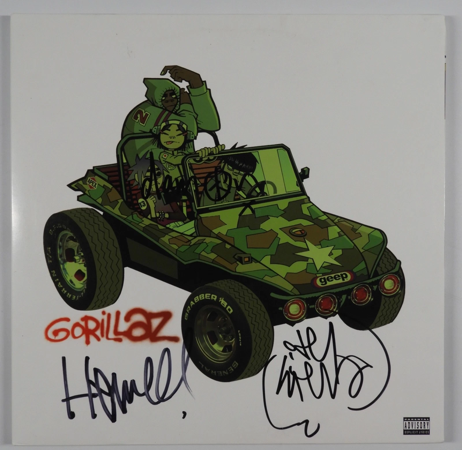 Gorillaz JSA  Signed Autograph Record Album Vinyl Damon Albarn Jamie Hewlett