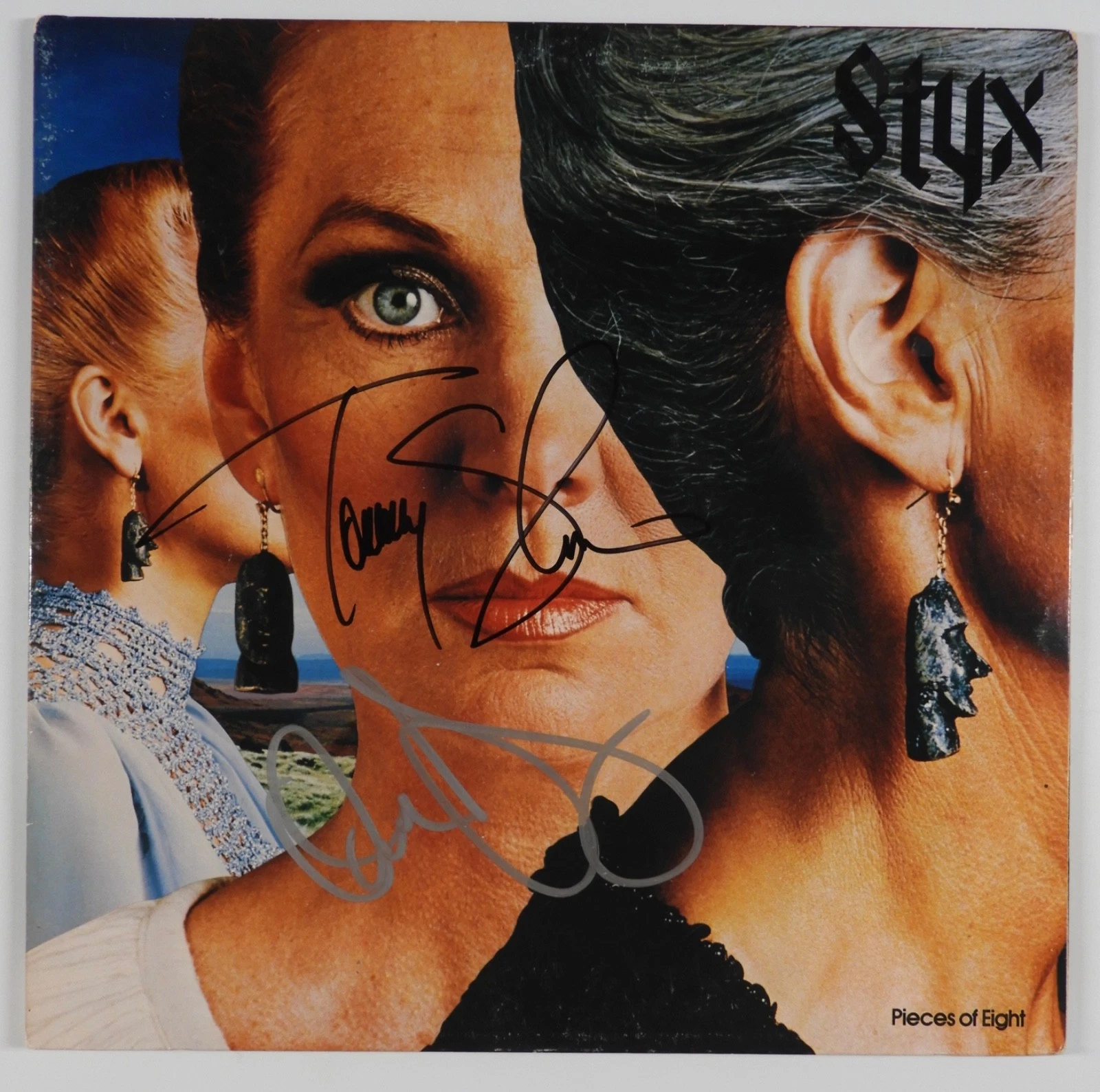 Styx Tommy Shaw Dennis DeYoung JSA Signed Autograph Album Vinyl Pieces of Eight