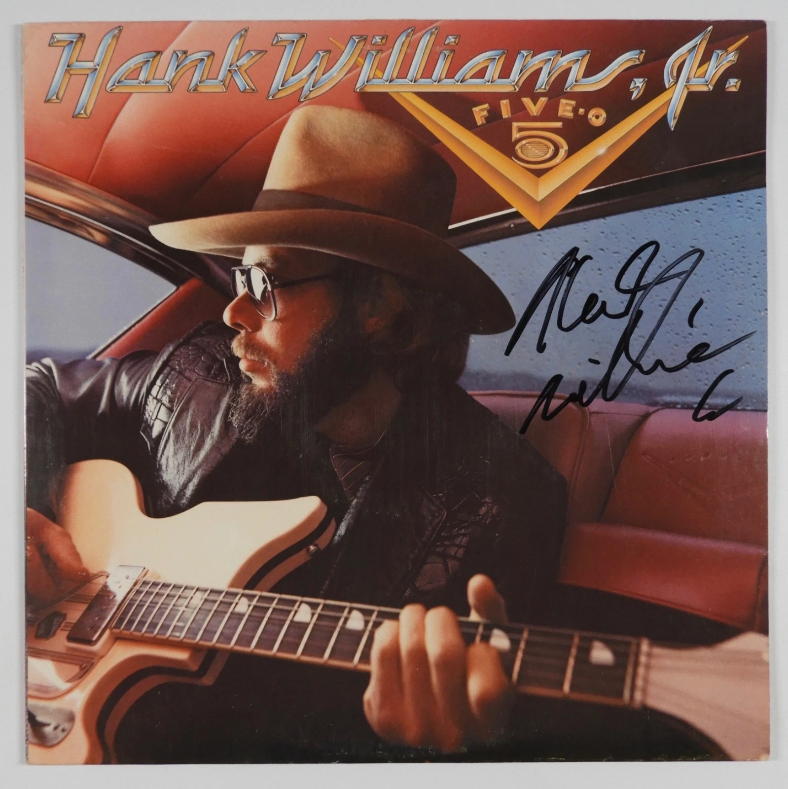 Hank Williams Jr. Signed Autograph Album JSA Record Vinyl Five-O