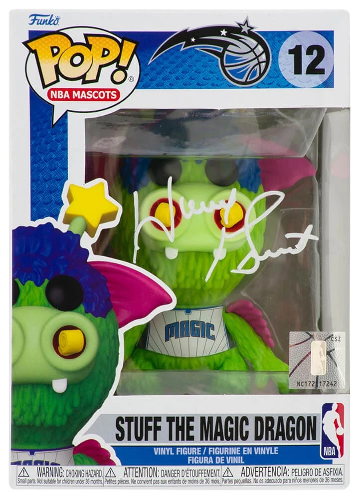 Horace Grant Signed Orando Magic Stuff The Dragon Mascot Funko Pop #12 -(SS COA)