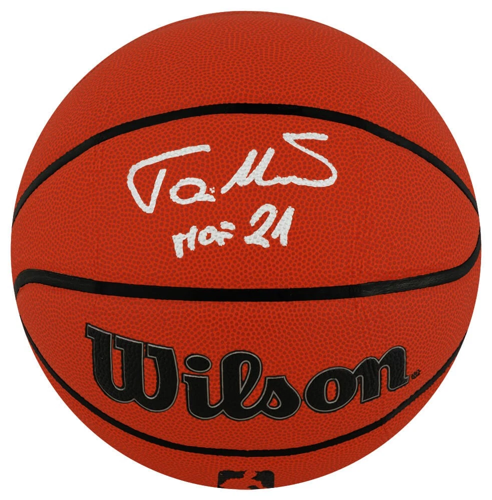 Toni Kukoc Signed Wilson I/O NBA Basketball w/HOF'21 - (SCHWARTZ COA)