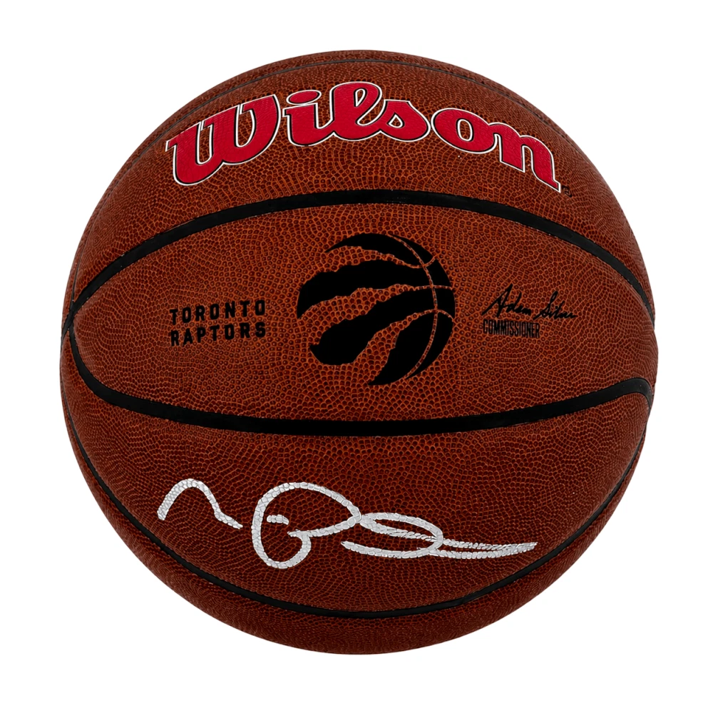 Morris Peterson Signed Raptors Logo Wilson NBA Basketball - (SCHWARTZ COA)