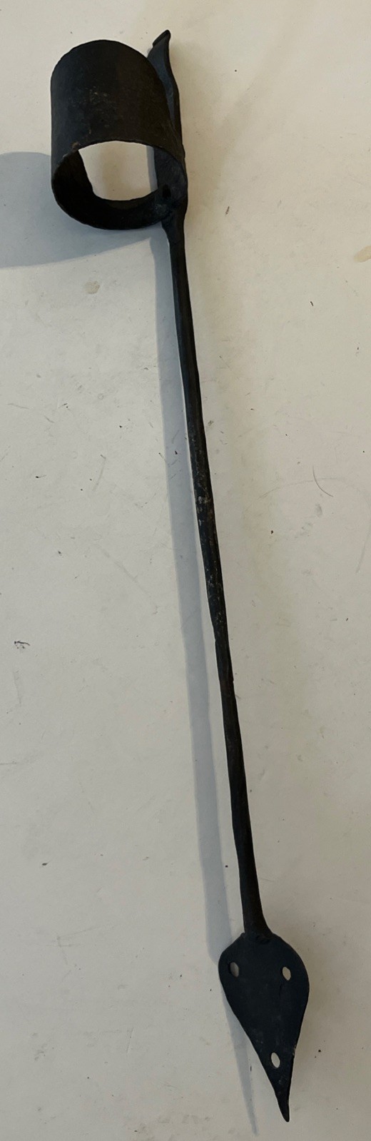 ANTIQUE STICKING TOMMY MINER CANDLESTICK, HIGHGRADER 27”