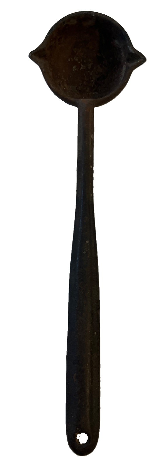 Antique Primitive 1800s wrought iron laddle dipper SMELTING Tool 13