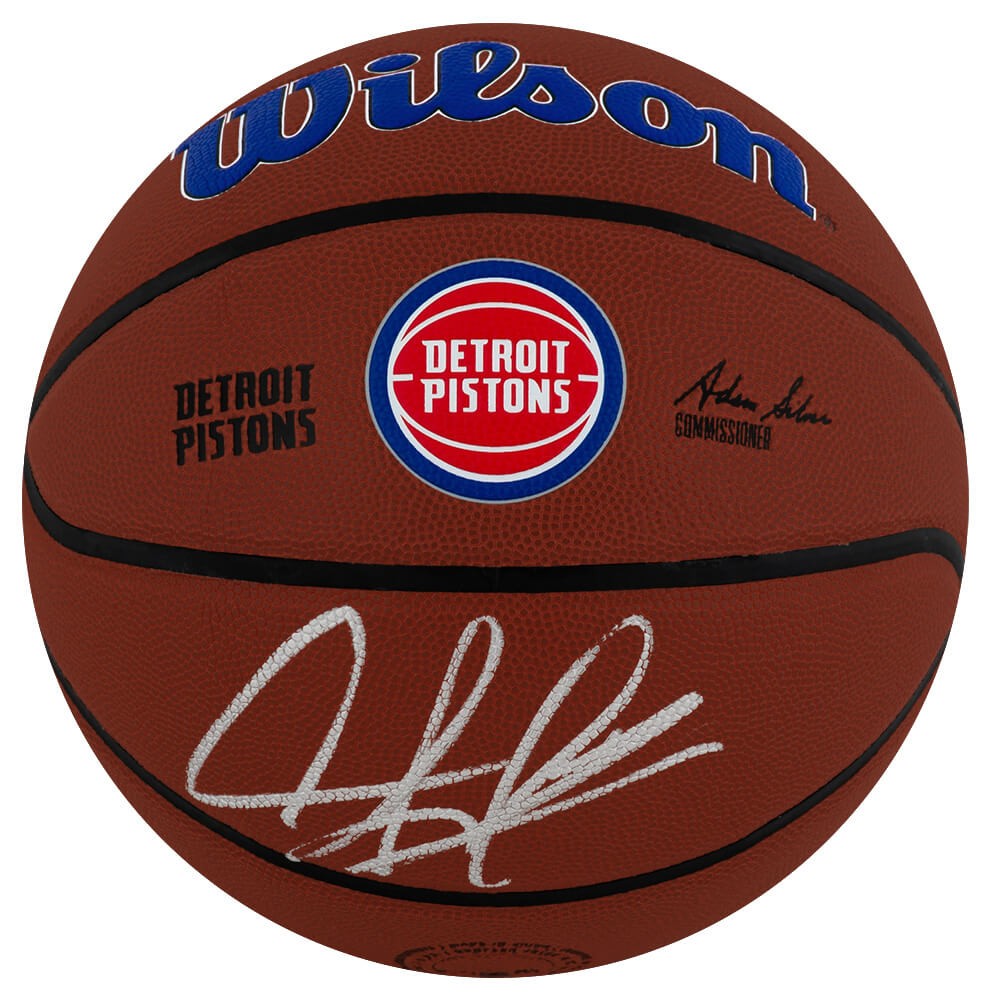 Dennis Rodman Signed Pistons Logo Wilson Alliance NBA Basketball -(SCHWARTZ COA)