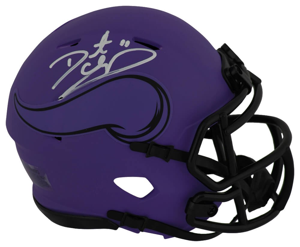 Daunte Culpepper Signed Vikings SLATE Riddell Speed Mini Helmet - (SCHWARTZ COA)