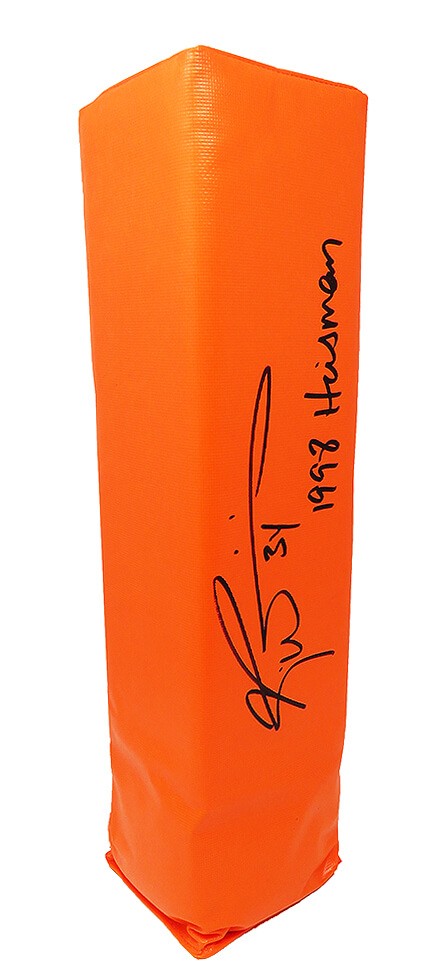 Ricky Williams TEXAS LONGHORNSSigned Orange Endzone Pylon w/Heisman'98 - SS COA