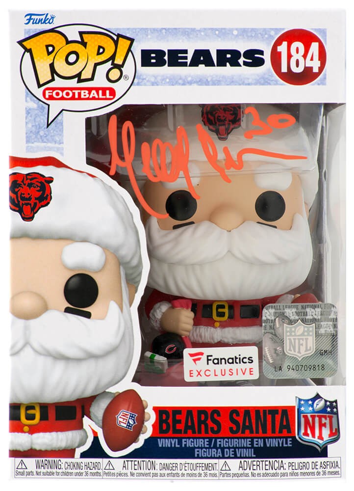 Mike Brown Signed Chicago Bears SANTA Funko Pop Doll #184 -(SCHWARTZ SPORTS COA)