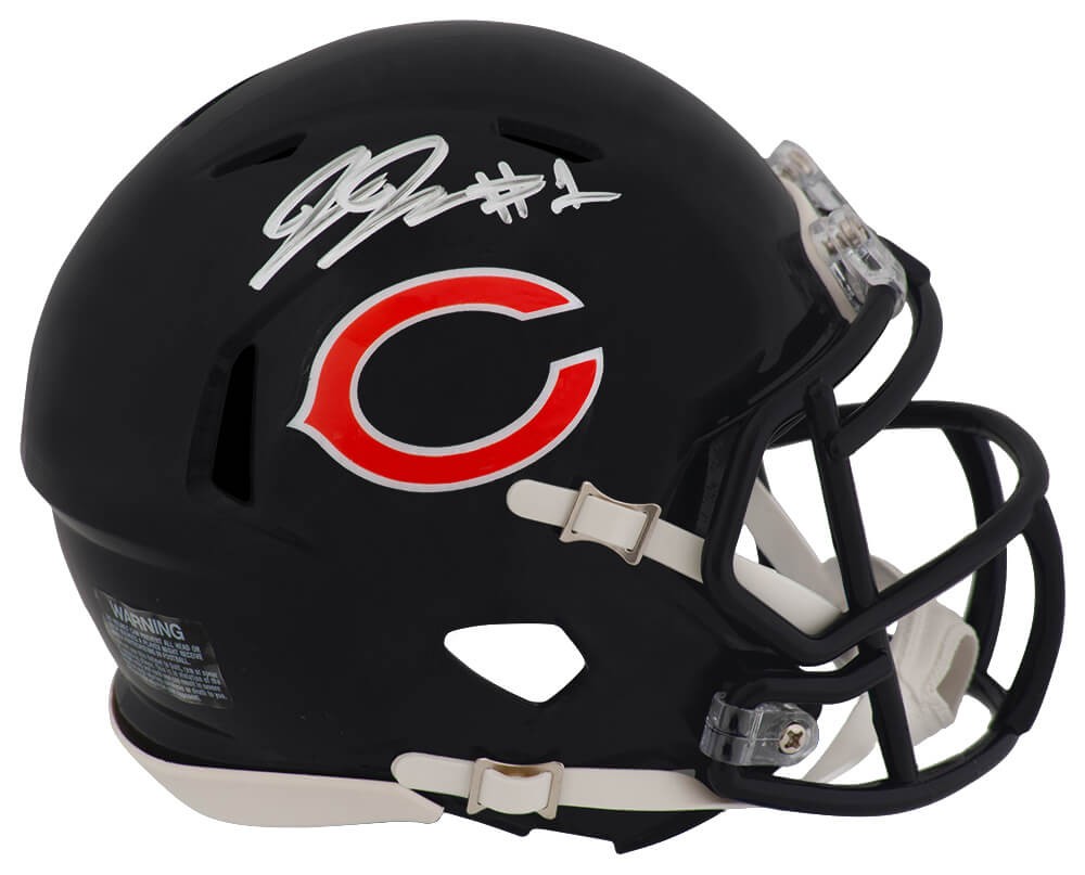 Jaylon Johnson Signed Chicago Bears Riddell Speed Mini Helmet - (SCHWARTZ COA)