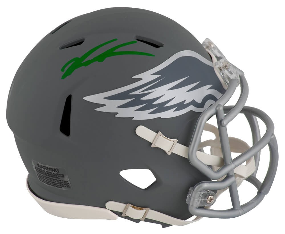 Jalen Carter Signed Eagles SLATE Riddell Speed Mini Helmet - (SCHWARTZ COA)