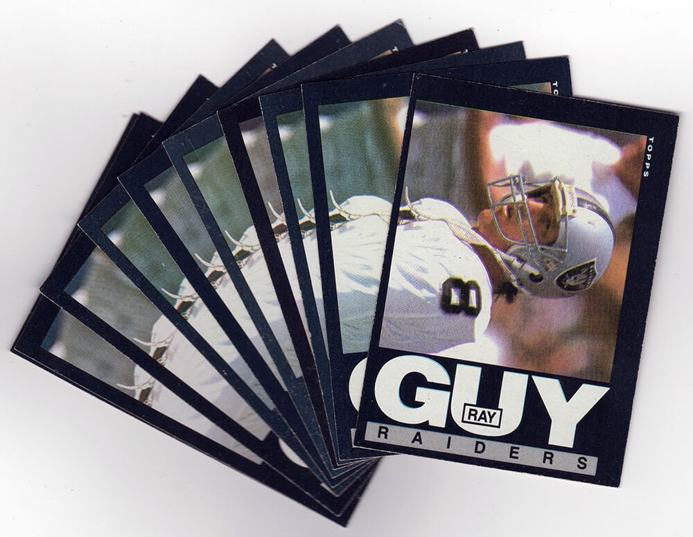 Ray Guy Oakland Raiders 1978 & 1985 Topps Football Trading Card (Lot of 30)