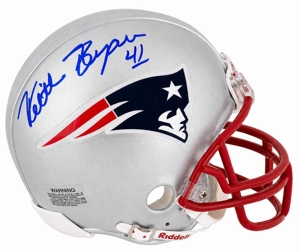 Keith Byars Signed Patriots Throwback Riddell (VSR4) Mini Helmet -(SCHWARTZ COA)