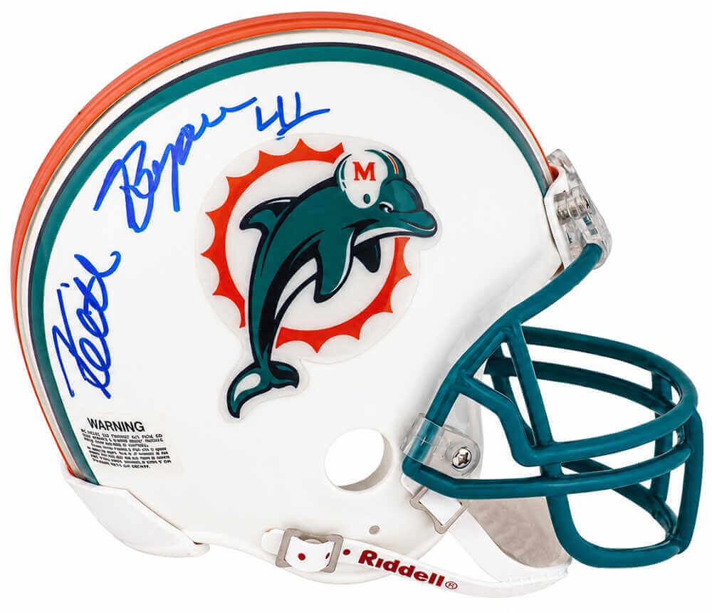 Keith Byars Signed Miami Dolphins Riddell (VSR4) Mini Helmet - (SCHWARTZ COA)