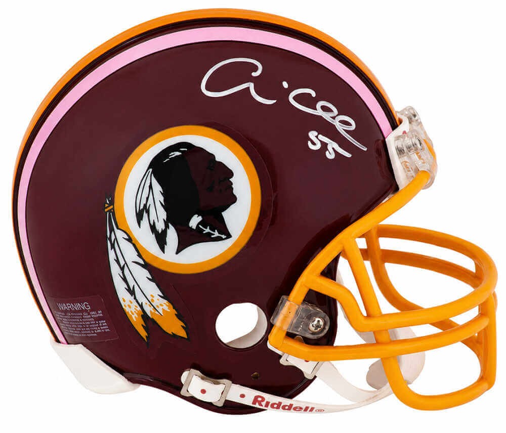 Andre Collins Signed Redskins Riddell VSR4 Mini Helmet - Discoloration -(SS COA)