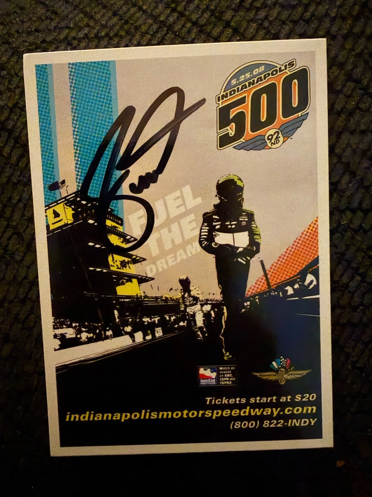 Scott Dixon Signed Indianapolis 500 Trading Card Indy Car 2008