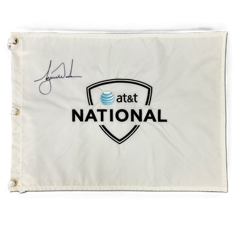 Tiger Woods Signed AT&T National Golf Flag JSA LOA