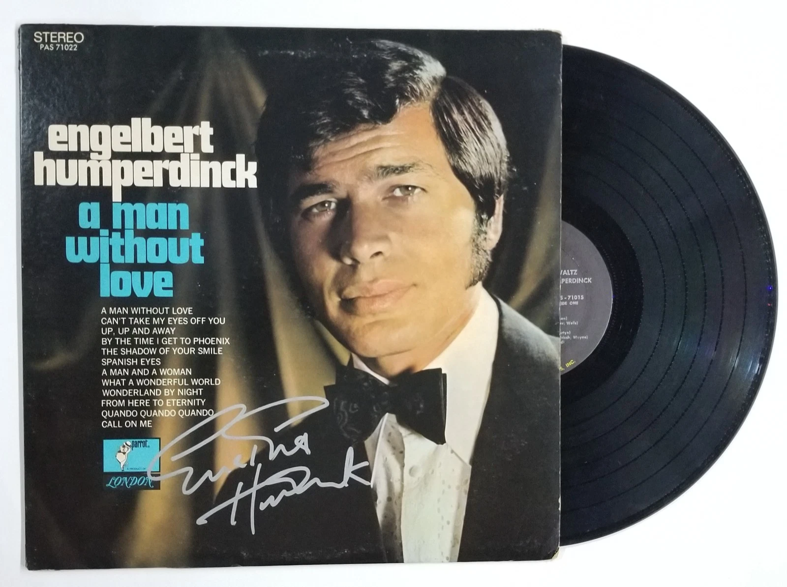 Engelbert Humperdinck SIGNED A Man Without Love Vinyl Record JSA COA Autographed