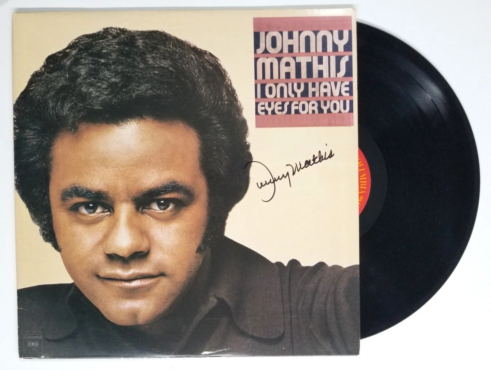 Johnny Mathis SIGNED I Only Have Eyes For You Vinyl Record JSA COA Autographed