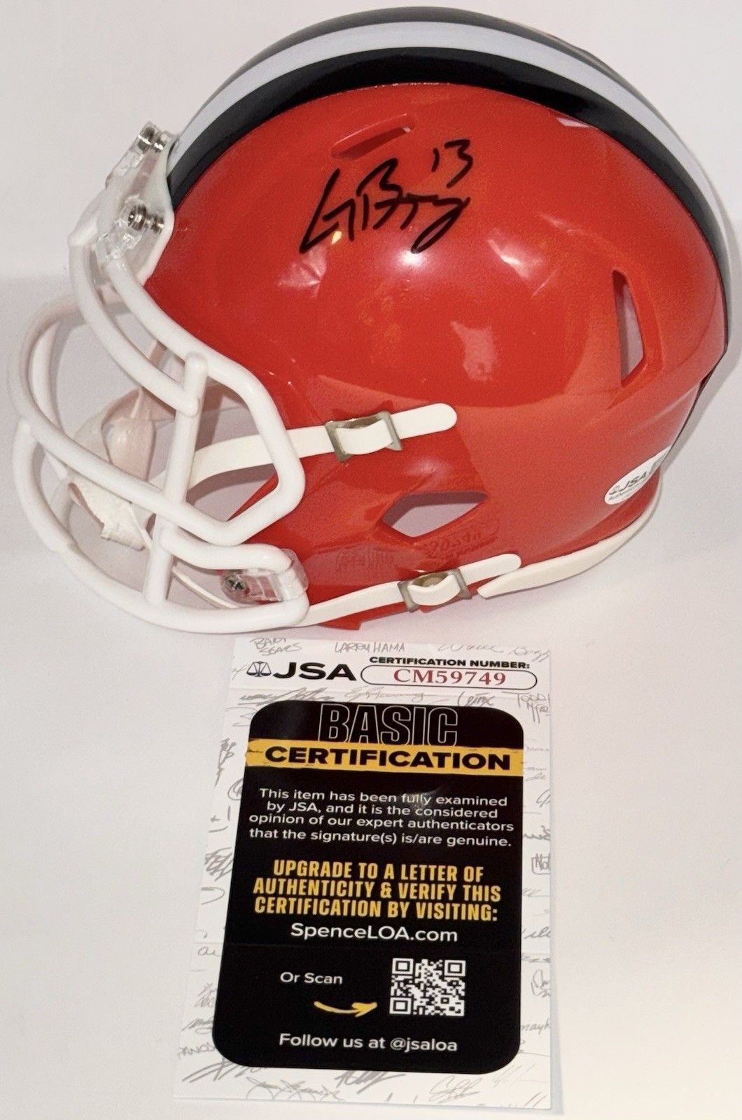 Corey Bojorquez Signed Autographed Cleveland Browns Mini Helmet JSA COA