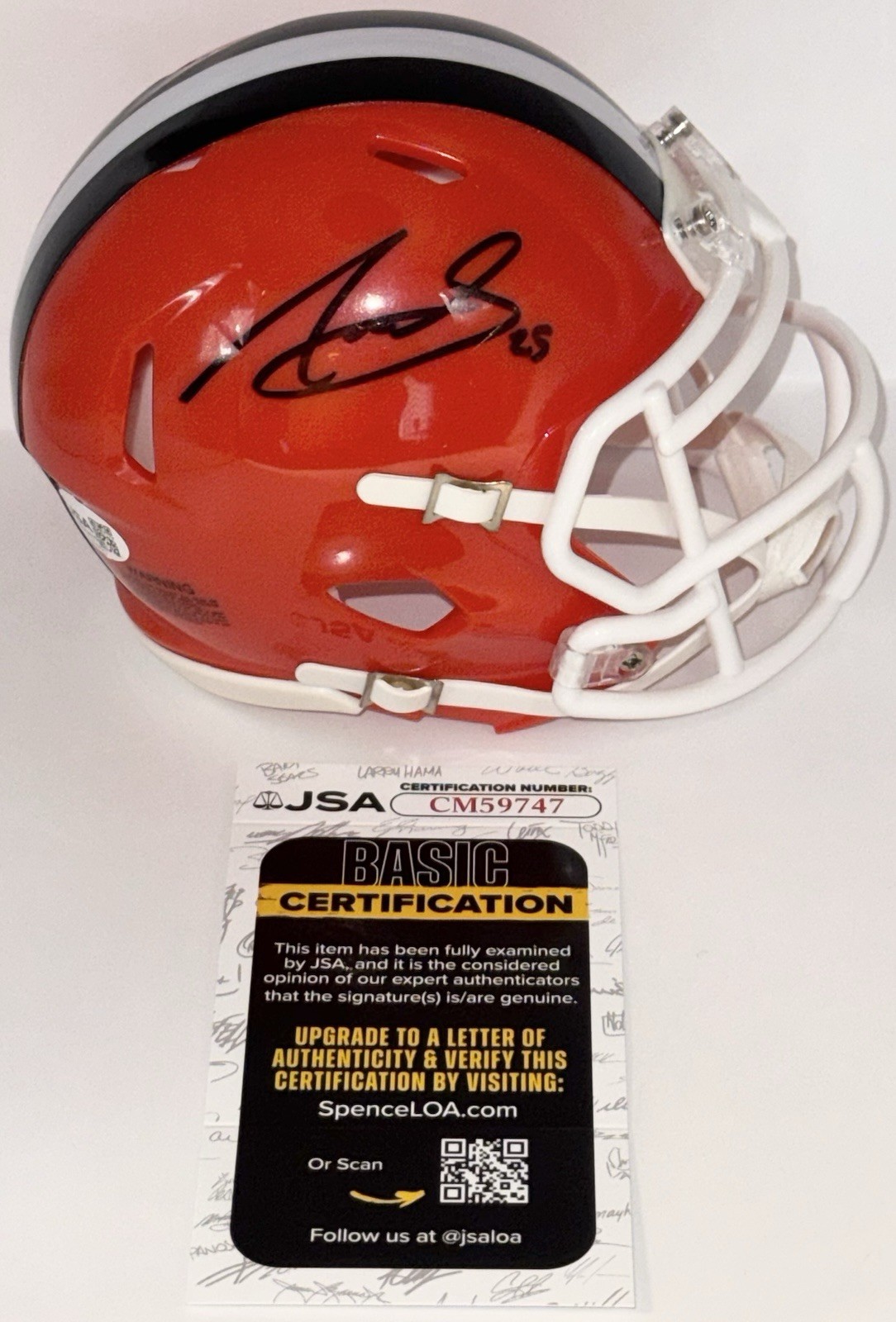 Andre Szmyt Signed Autographed Cleveland Browns Mini Helmet JSA COA