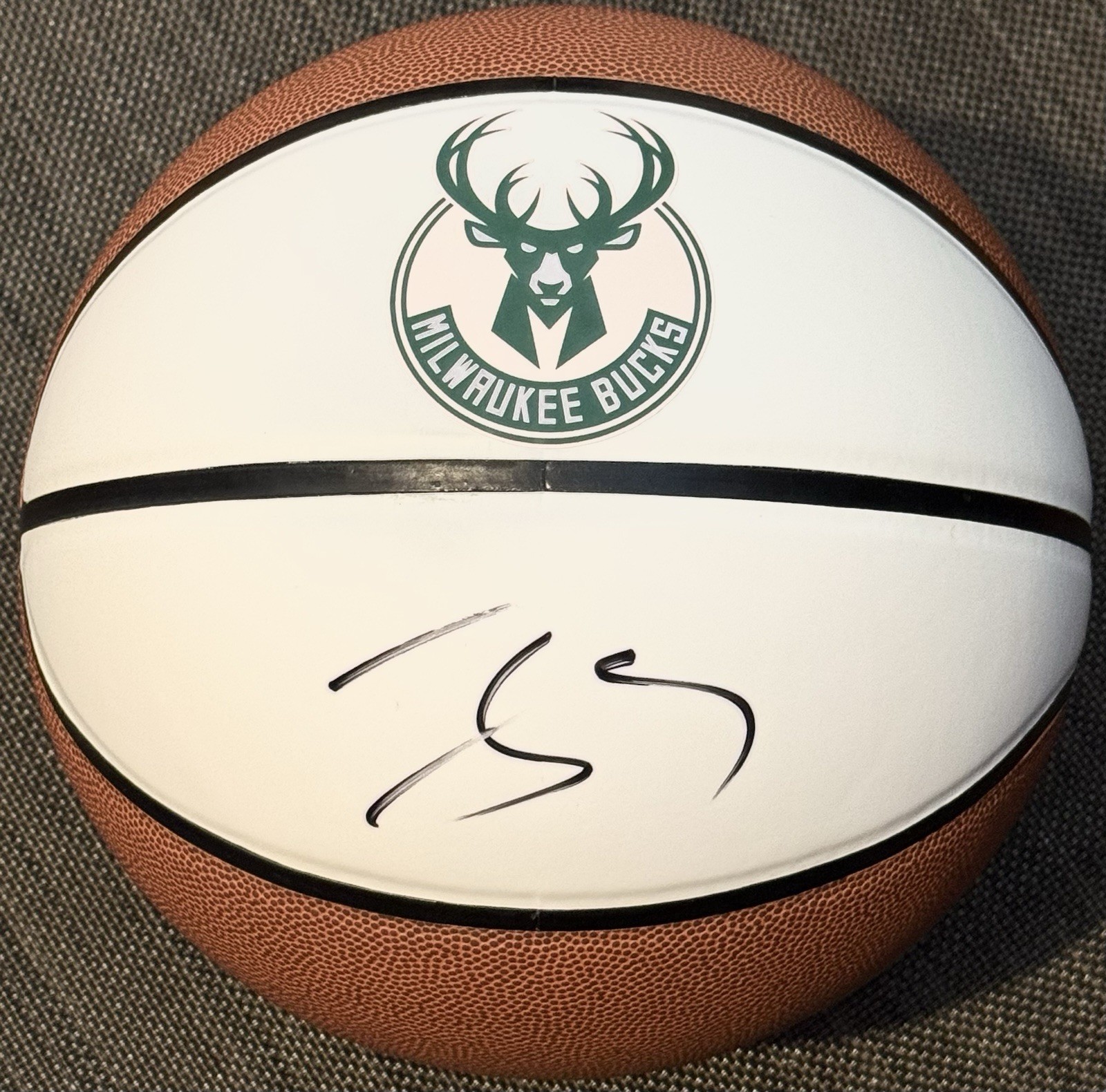 Jaime Jaquez Jr Signed Autographed Milwaukee Bucks Logo Basketball JSA COA