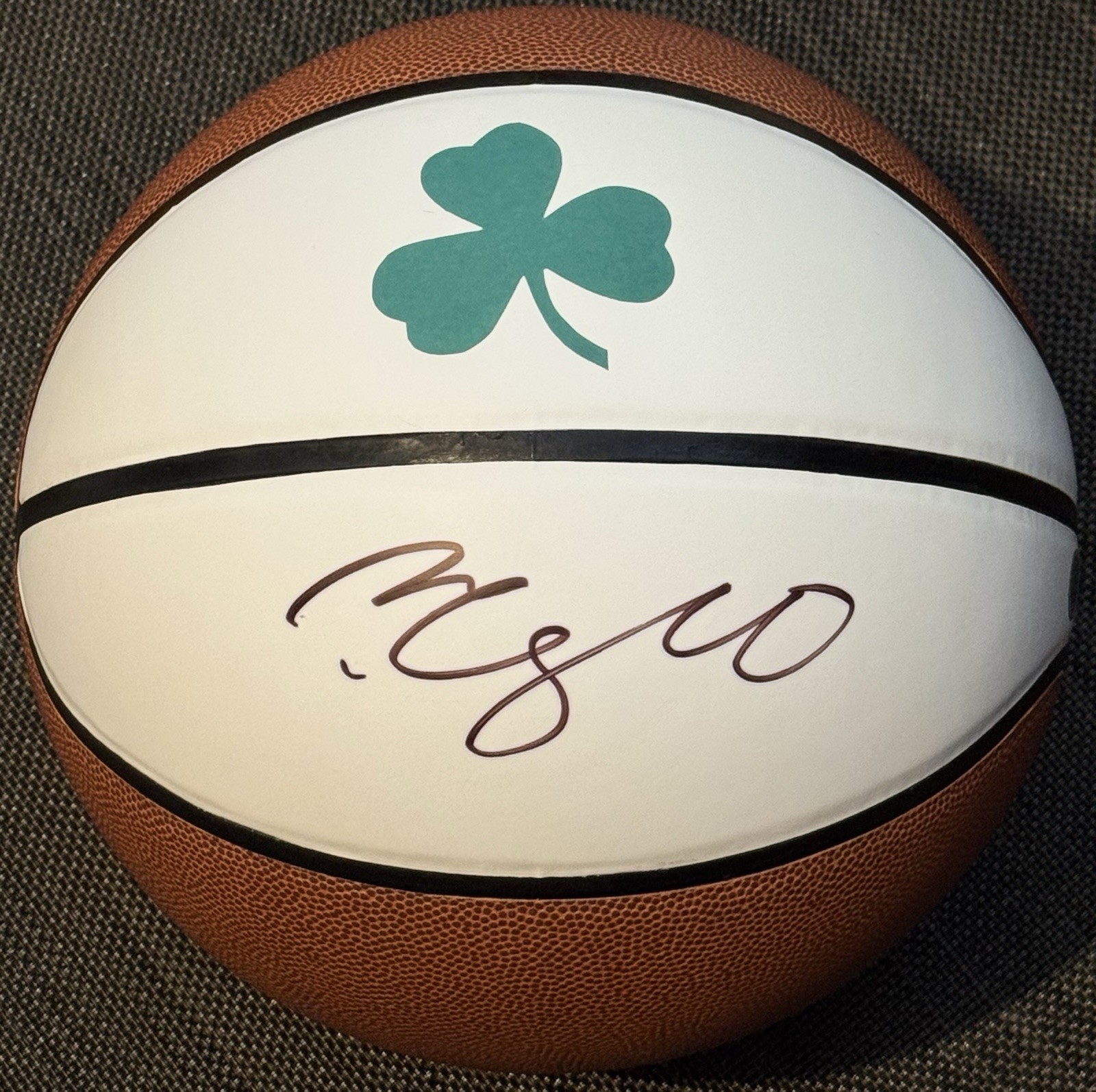 Mike Conley Jr Signed Autographed Boston Celtics Logo Basketball BAS Beckett COA