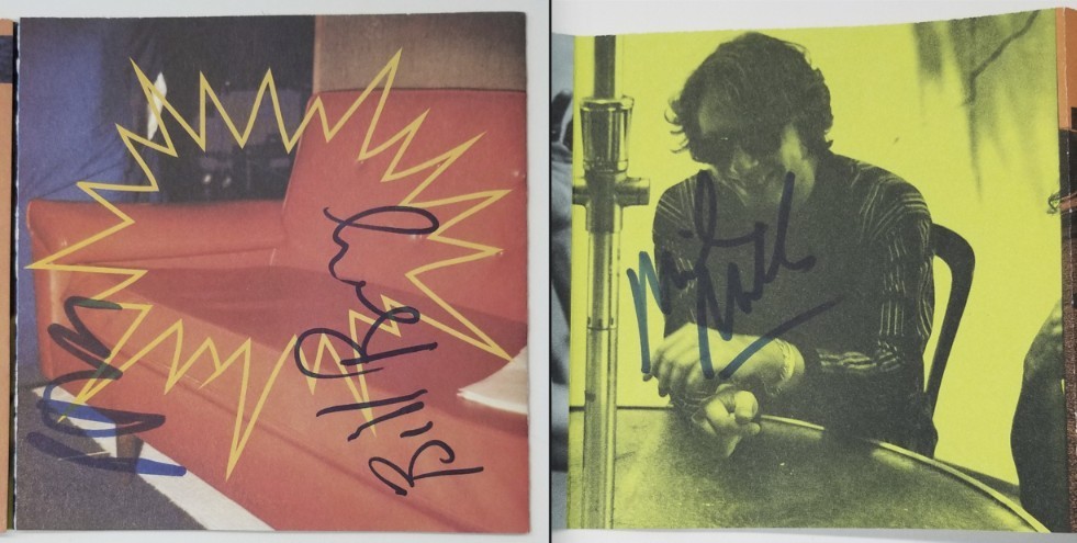 R.E.M. band hand SIGNED Monster CD COA Autographed REM by Peter, Mike, Bill