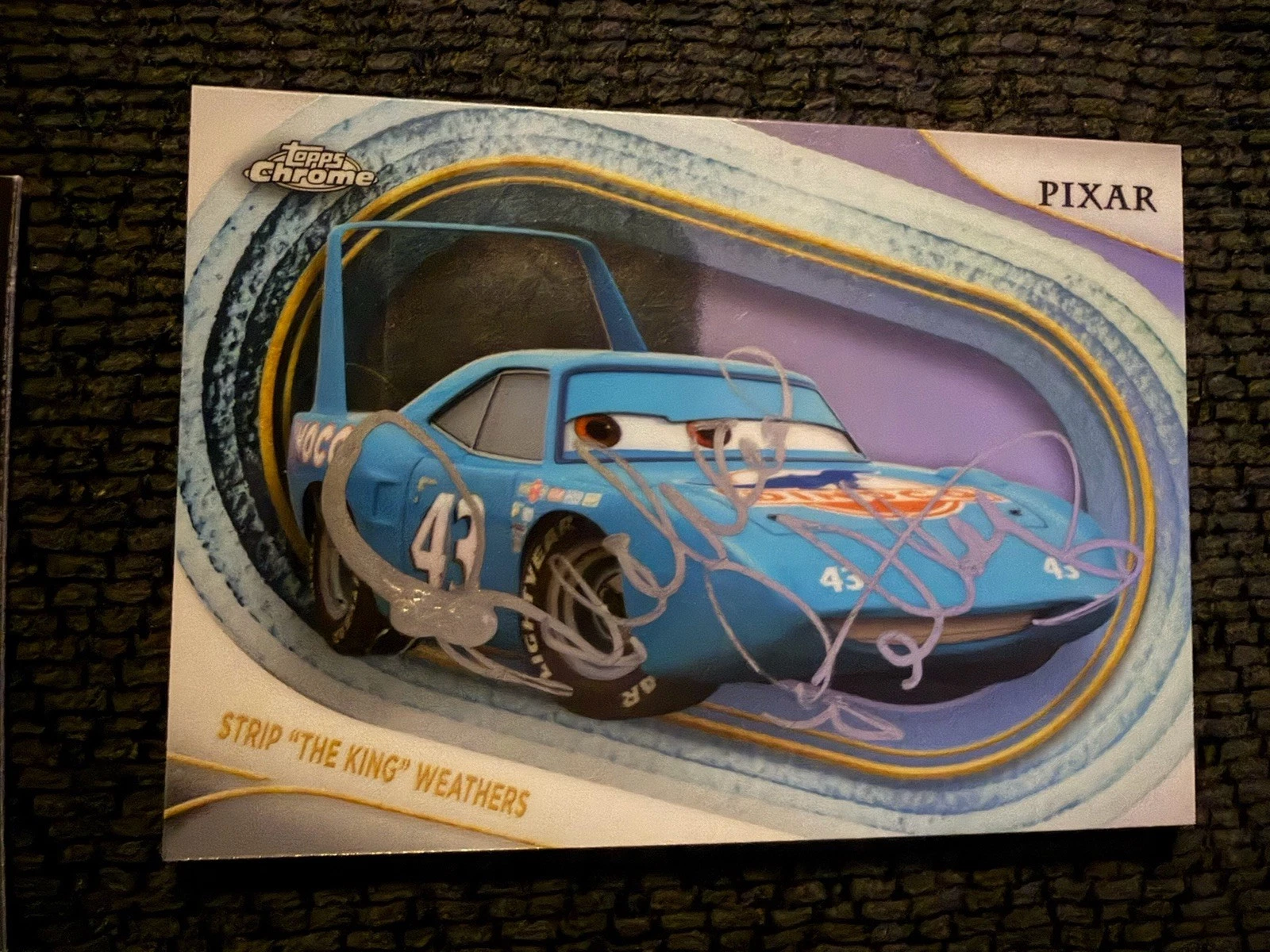 Richard Petty signed Trading Card 2025 Topps Chrome Pixar Cars The King