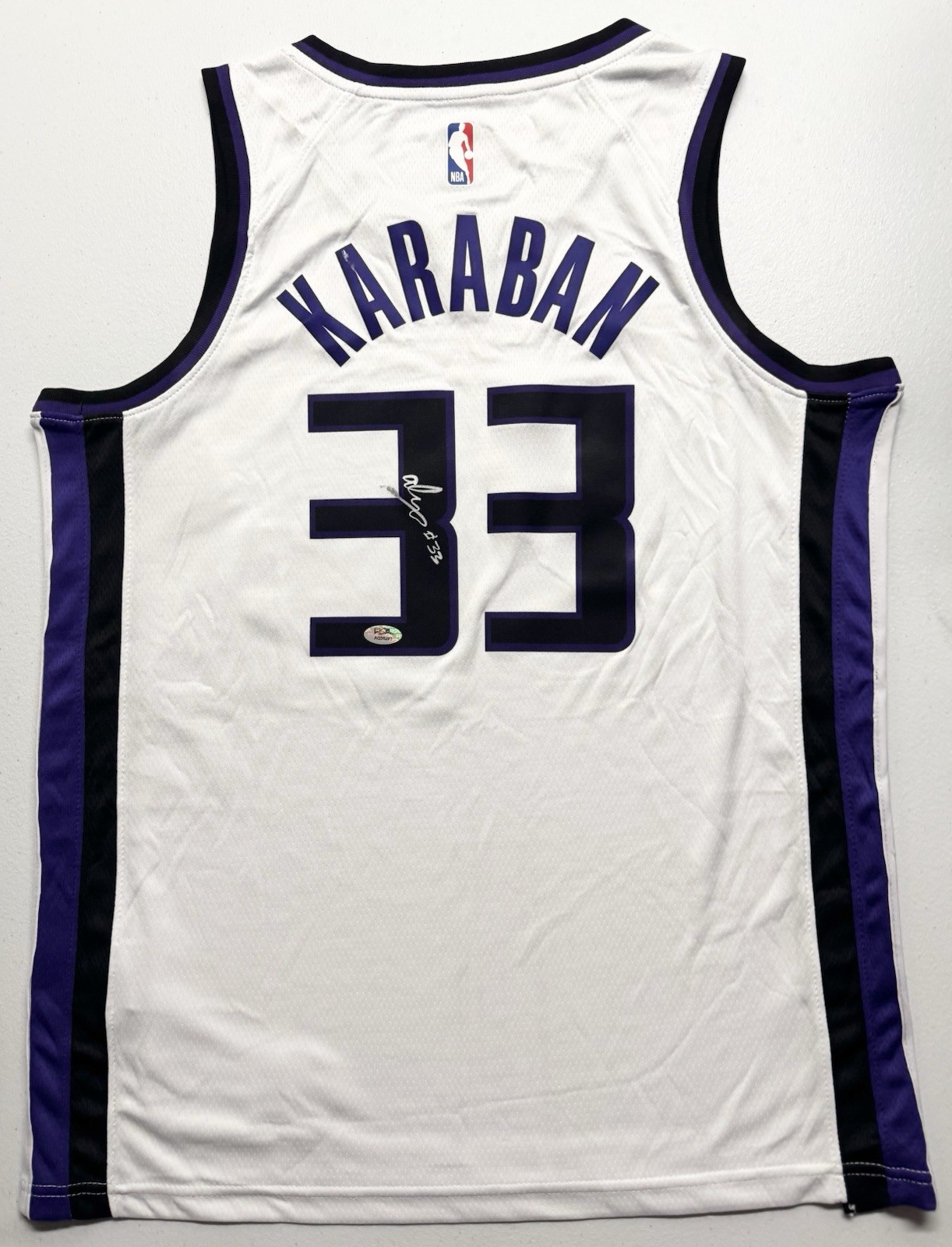 Alex Karaban Signed Autographed Sacramento Kings Jersey PSA/DNA COA